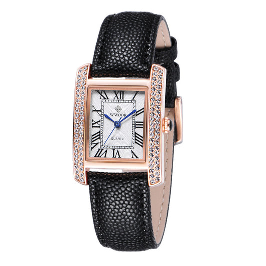 Reloj de pulsera para mujer con correa de cuero