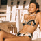 Bikini Fruncido con Aro Underwire Elegante y Sensual