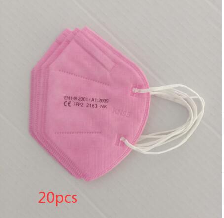 Stack of red KN95 protective masks with white ear loops, showing FFP2 certification and '10pcs' text. - Image 23