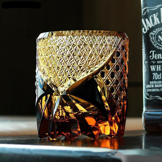 Vasos de Whisky de Cristal Japonés con Diseño Moderno