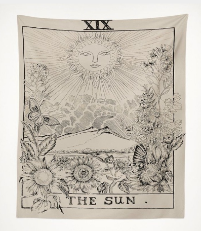 Tapiz de Astrología Sol Luna Estrellas para Decoración del Hogar - Image 3