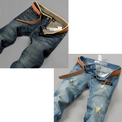 Jeans Rectos Holgados Tendencia Juvenil Marca Casual Ajustado - Image 5