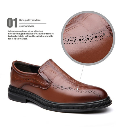 Zapatos de Cuero Puntiagudos Estilo Británico para Hombre - Image 12