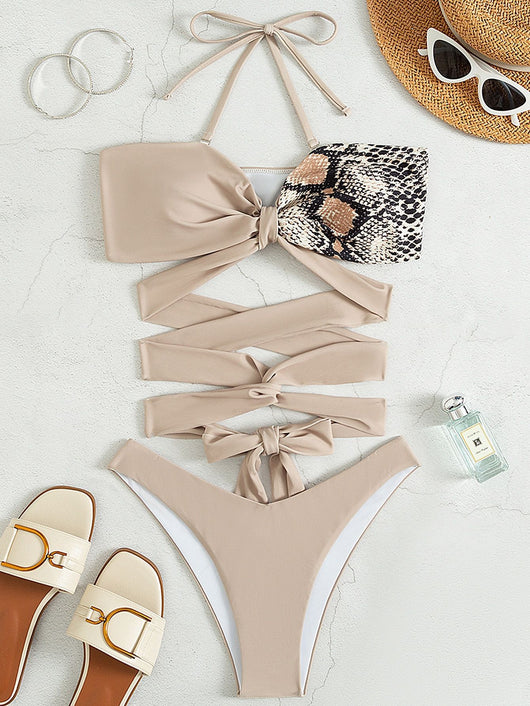 Bikini Sexy con Paneles y Cordones Ajustables - Image 5