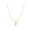 S925 sterling Plateado vintage 26 letter necklace F