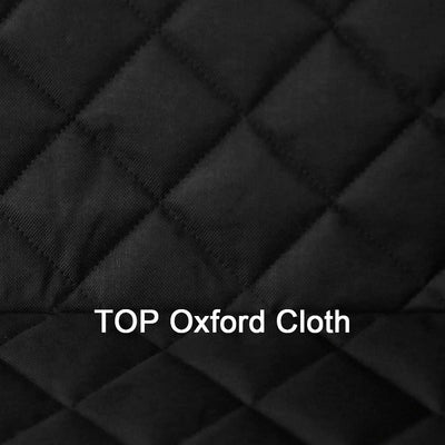 Brown quilted Oxford cloth pet car seat cover with black trim and adjustable straps, designed for vehicle co-pilot seats. - Image 16
