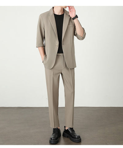 Blazer Casual de Seda de Hielo para Hombre - Ligero y Fresco para Verano - Image 14