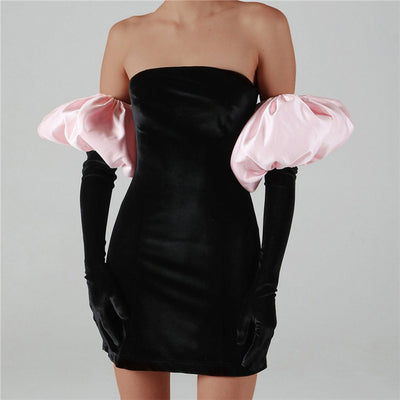 Vestido Ajustado con Detalle Envuelto en el Pecho - Image 2