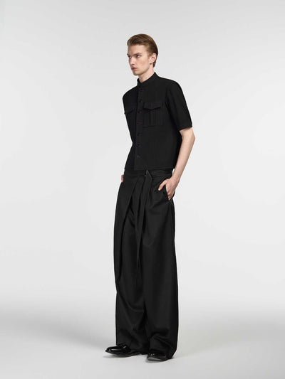 Pantalón Recto de Talle Ajustable en Tencel-Algodón con Pliegue Delantero - Image 5