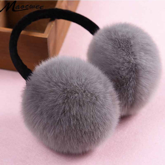 Orejeras de Conejo Peludo para Invierno - Calentadores de Orejas para Niñas y Niños