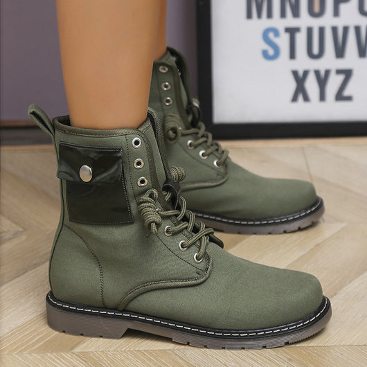Botas Martin Cortas Estilo Británico para Otoño e Invierno - Image 3