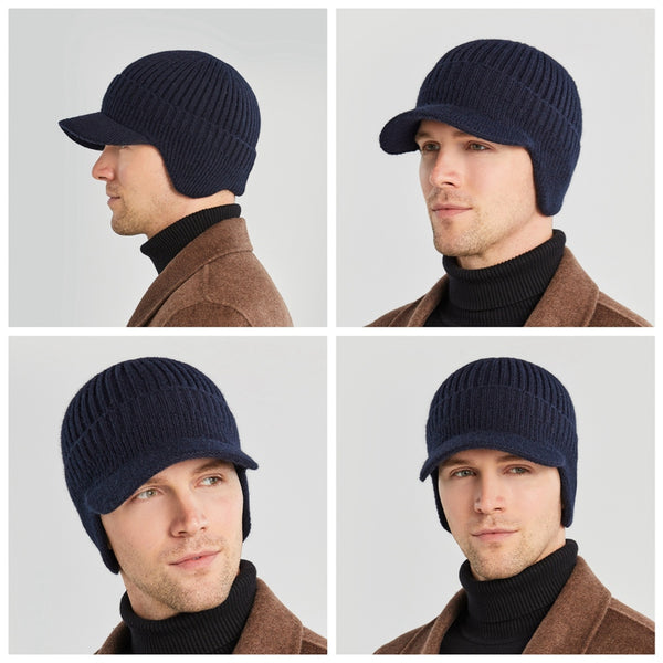 Gorro Ciclista de Lana Térmica Impermeable para Hombre y Mujer