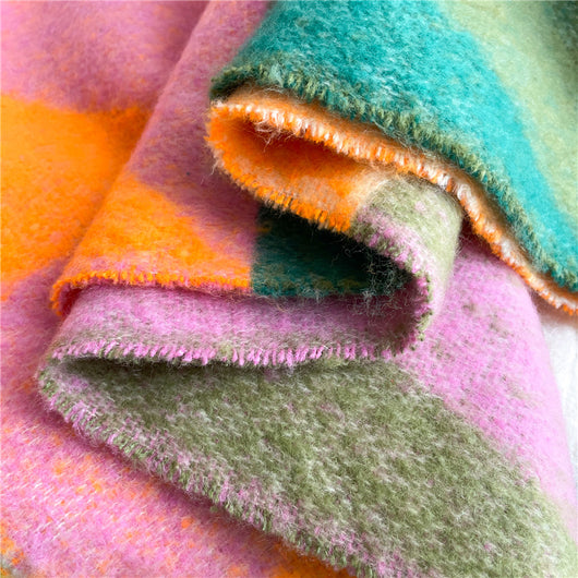 Bufanda Geométrica Acolchada de Invierno con Combinación de Colores - Image 7