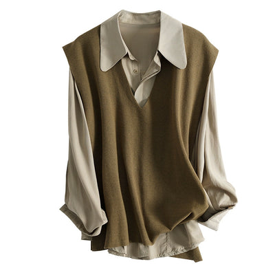 Camisa Suelta de Manga Larga para Mujer - Comodidad Casual - Image 5