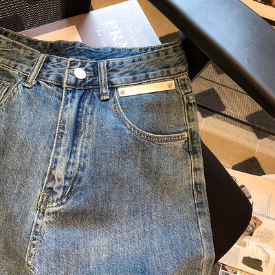 Pantalones Vaqueros Cintura Alta Ancha Rectos Efecto Limpiador - Image 19