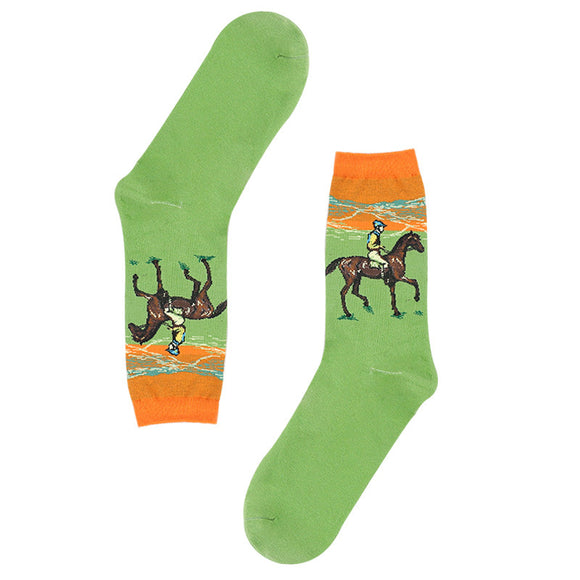 Calcetines Retro con Arte Abstracto Inspirado en Van Gogh