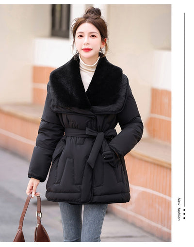Chaqueta de Plumón de Pato Winter 90 Blanca con Cuello de Pelaje Grande - Image 34