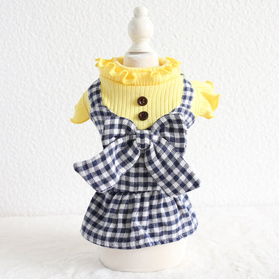 Falda Escocesa con Hebilla de Madera para Mascotas - Image 9