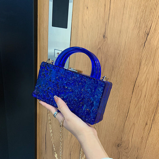 Bolsa Transparente de Acrílico Tipo Gelatina para Mujer