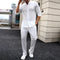 Conjunto Masculino Liso de Camisa e Calça Primavera Verão