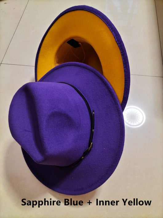 Sombrero Fedora Jazz con Combinación de Colores - Estilo Europeo y Americano - Image 10