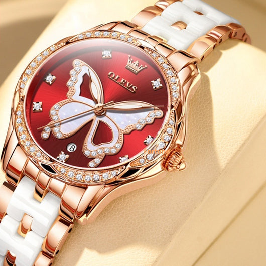 Reloj de Cuarzo para Mujer con Banda Cerámica Luminosa e Impermeable - Image 4