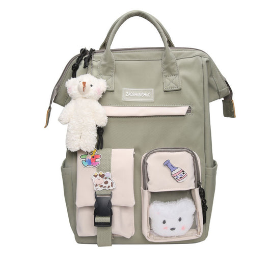 Mochila Escolar para Adolescentes Niñas con Anillo Decorativo - Image 2