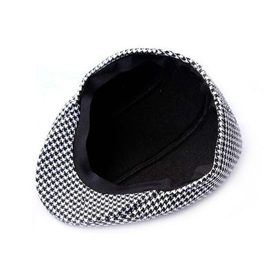 Boina de Lana a Cuadros para Padres e Hijos - Estilo Casual Pied de Poule - Image 6