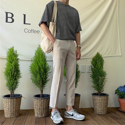 Pantalones Slim Rectos Versátiles de Moda para Hombre - Image 7