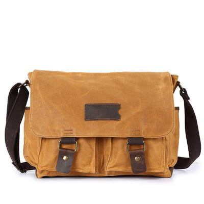 Bolsa Bandolera Vintage de Cuero Crazy Horse Impermeable para Hombre - Image 5