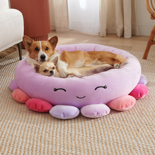 Cama Súper Suave para Mascotas con Diseño de Animales y Frutas