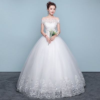 Vestido de Novia con Hombros Descubiertos Qidi - Image 4