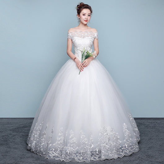 Vestido de Novia con Hombros Descubiertos Qidi - Image 4