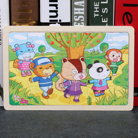 Rompecabezas de Madera Infantil 24 Piezas con Dibujos Animados - Image 11