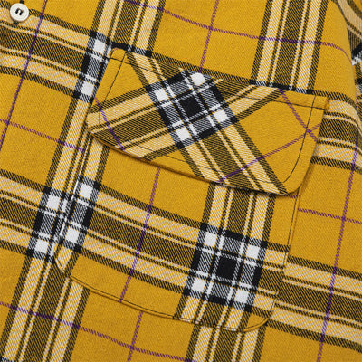 Camisa de Cuadros Colorblock Estilo Europeo Americana con Capucha - Image 12