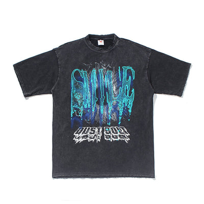 Camiseta Retro Holgada de Manga Corta Estilo Urbano - Image 7