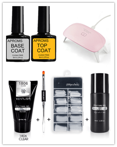 Kit Completo de Gel de Uñas Venalisa - Constructor Transparente y Camuflaje Jelly - Image 12