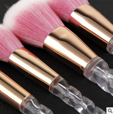 Set de 7 Brochas de Maquillaje Cristal con Mango Espiral Transparente - Image 4