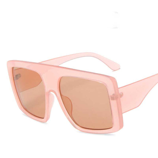 Large frame sunglasses with a brown and pink gradient full frame and brown gradient lenses. - Image 7