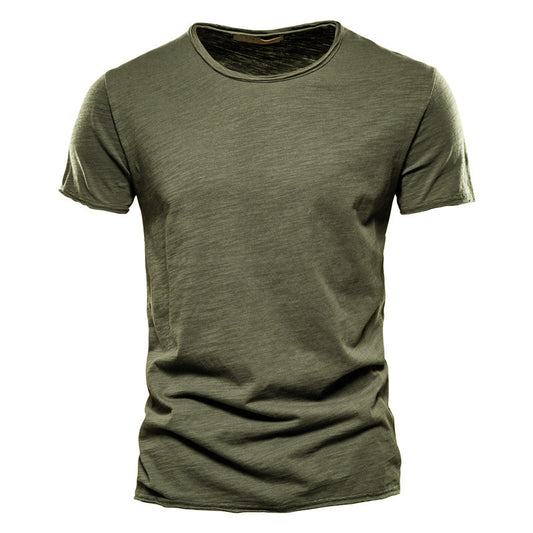 Camiseta Slim Fit de Algodón Texturizado para Hombre - Image 2