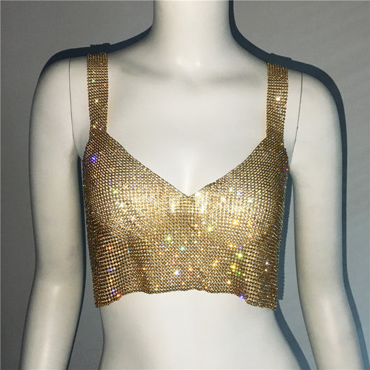 Top Corto Sexy con Escote Profundo y Detalles de Strass - Image 5