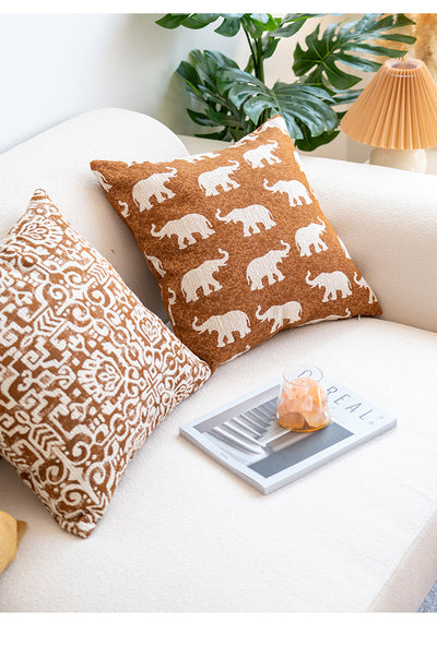 Cojín Decorativo Étnico con Tejido Teñido de Elefante - Image 12