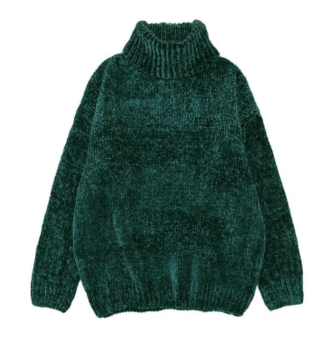 Suéter Chenilla Oversized con Capucha - Estilo Coreano para Otoño e Invierno - Image 6
