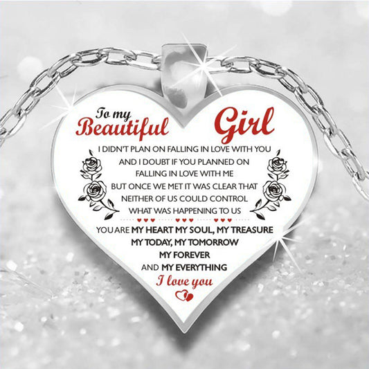 Collar Corazón de Durazno - Dije de Amor para Cadena de Suéter - Image 2