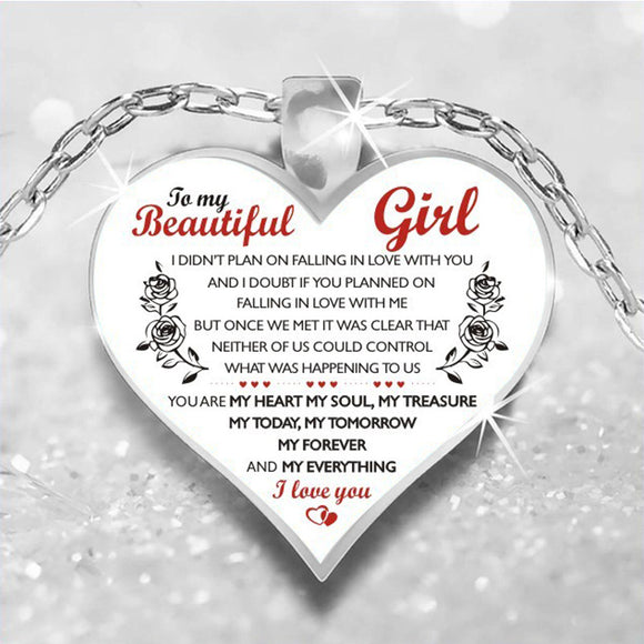 Collar Corazón de Durazno - Dije de Amor para Cadena de Suéter
