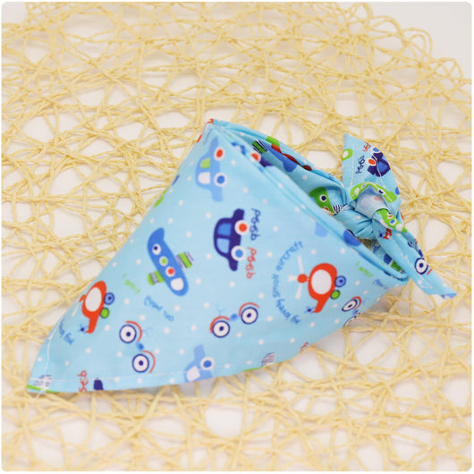 Pañuelo Triangular de Algodón con Encaje y Estampado Infantil - Image 46
