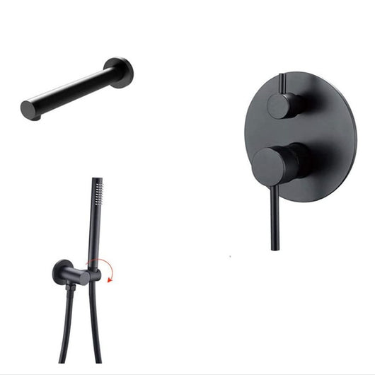 Conjunto de Ducha Empotrada Negra con Control de Temperatura - Image 22