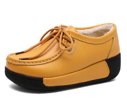 Zapatos Casuales de Cuero con Cordones y Suela Gruesa para Mujer - Image 12