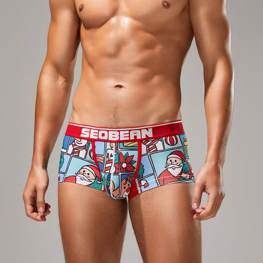 Calzoncillos Hombre Navidad Estampado Cintura Media Slim Fit