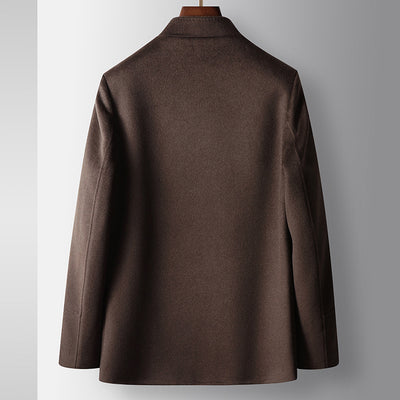 Abrigo de Lana para Hombre con Cuello Mao - Chaqueta Cálida de Estilo Asiático - Image 3